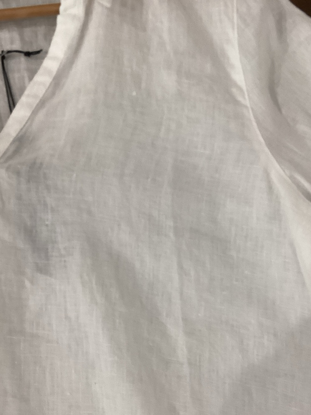 Tahari White Linen Button-Side Tunic NWT Women’s Size Medium - Picture 10 of 11